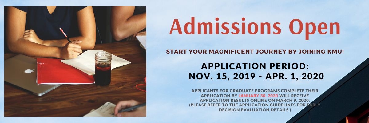 2020 Fall Admissions KMU Admissions